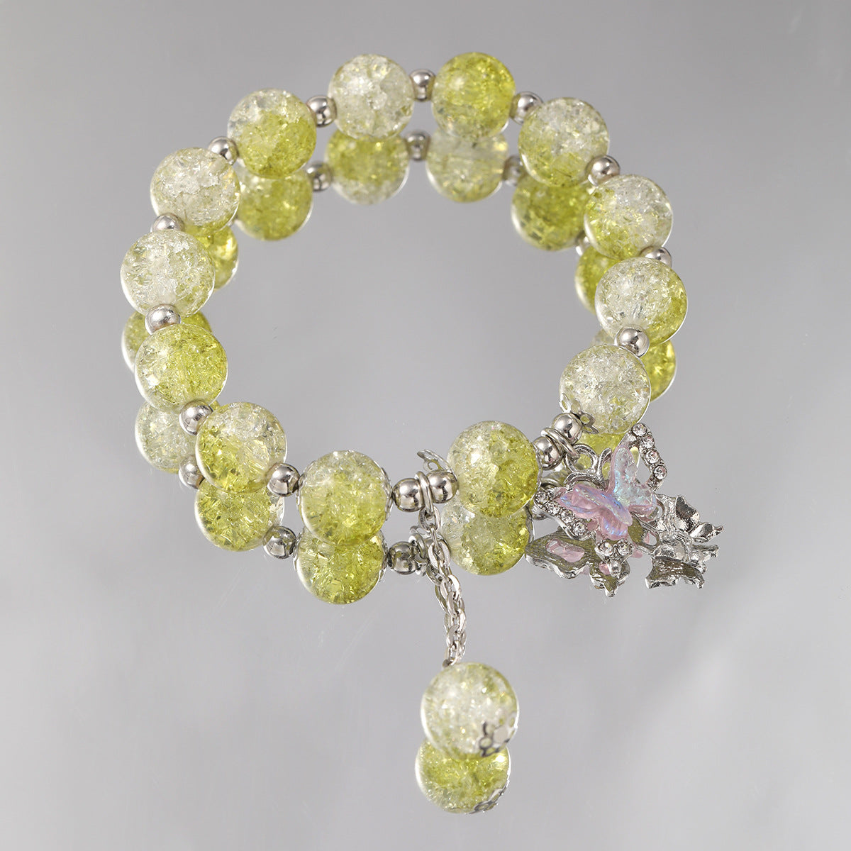 Glass Bead Butterfly Bracelet