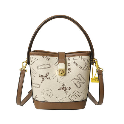 Delicate printed bucket women's bag