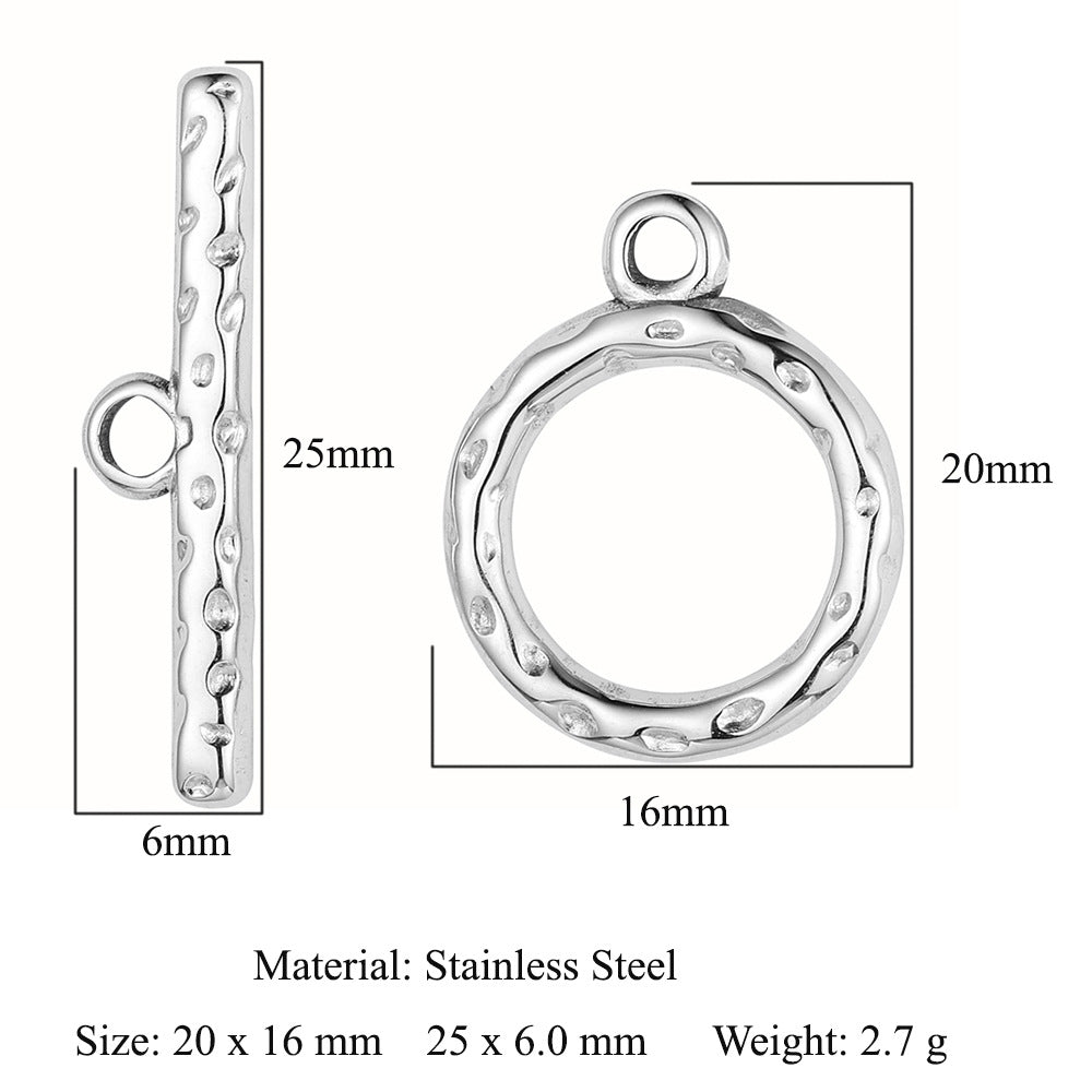 Accesorios de joyería DIY de acero inoxidable pulido fino con forma geométrica redonda 