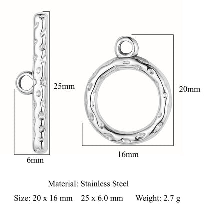 Accesorios de joyería DIY de acero inoxidable pulido fino con forma geométrica redonda 