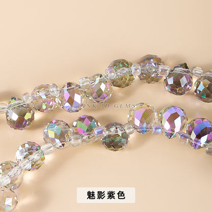 8-10Mm colorful faceted crystal droplet-shaped loose beads