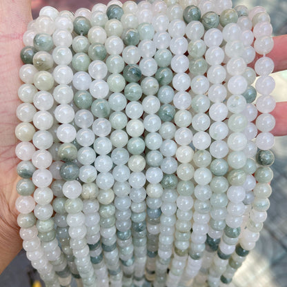 Natural Qingti Milk Cover Xiuyu Round Beads Sapphire Loose Beads