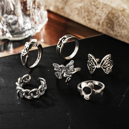 Butterfly Fairy Dice Ring Set 6-Piece Set