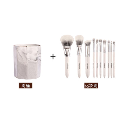 Animal Hair Wooden Makeup Brush Set