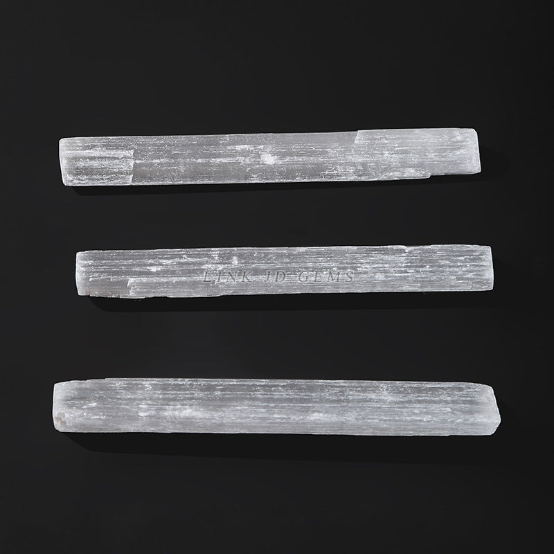 Permeable white crystal gypsum stone rough stone rod