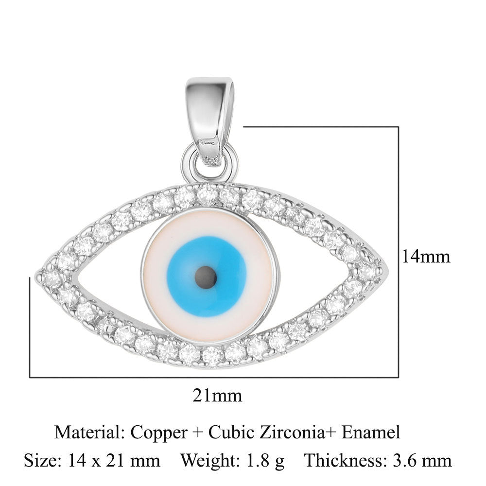 3 pcs/pack, rose copper zircon pendant DIY.