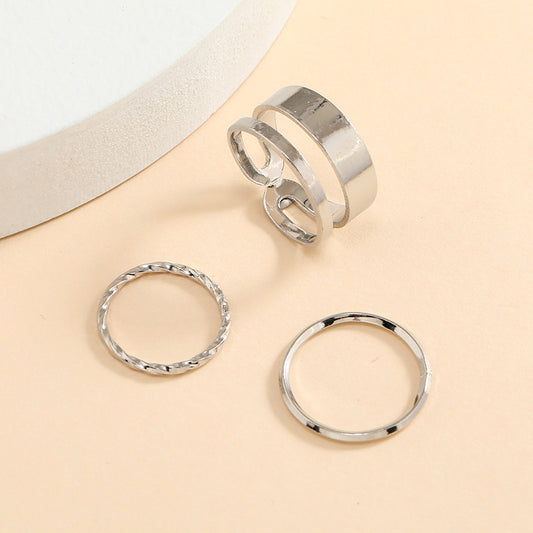 Three-piece combination ring cover ring