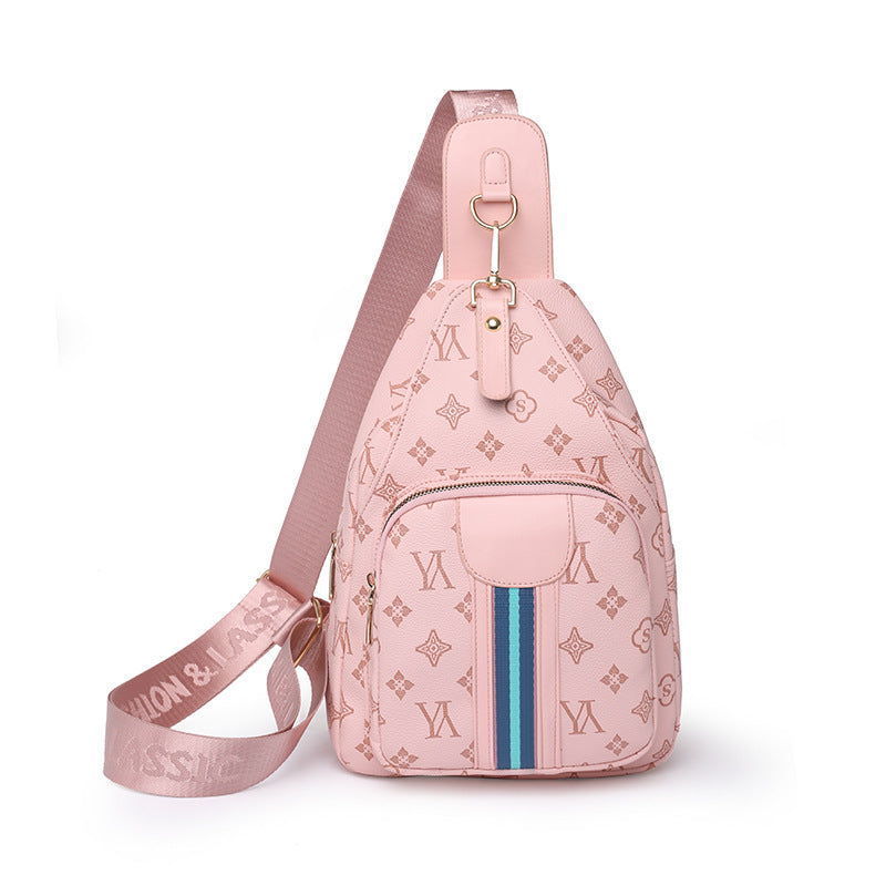 Printed breast bag travel small backpack