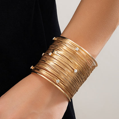 Wide brushed line bracelet