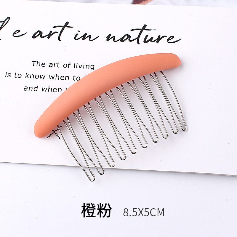 Frosted metal hair comb