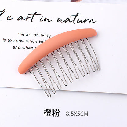 Frosted metal hair comb