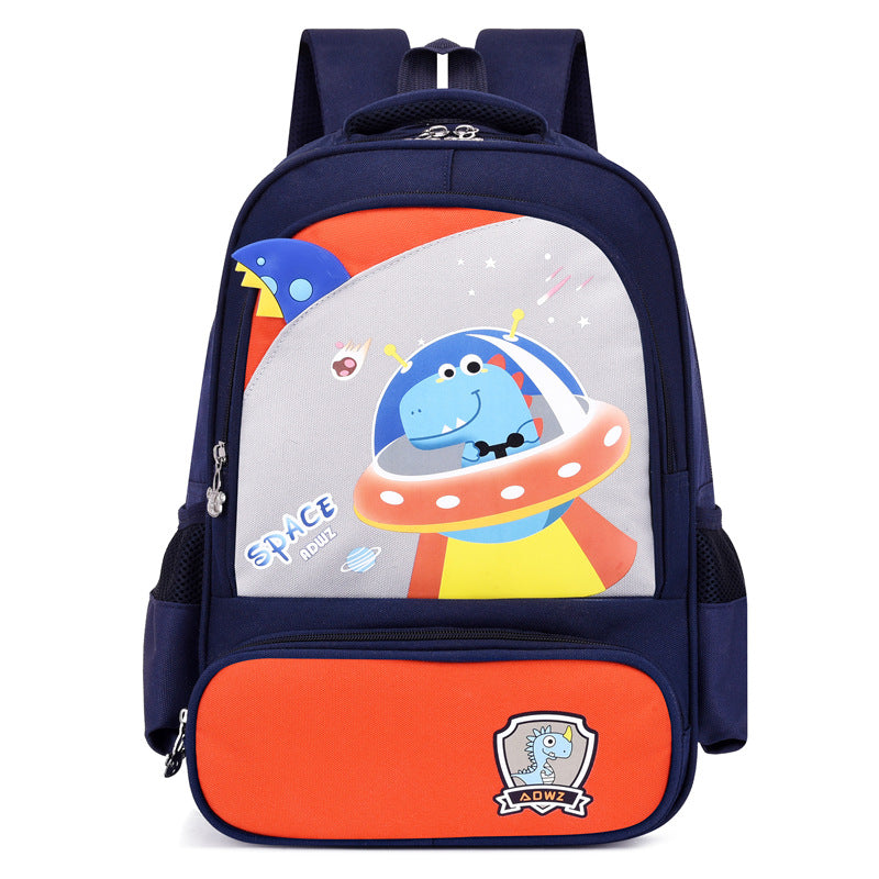 Cartoon cute elementary school student backpack