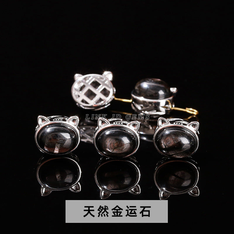 Natural stone crystal owl magic box accessories