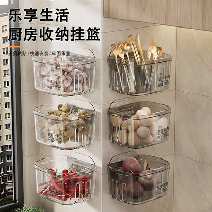 Kitchen Fridge Wall-Mount Storage Basket