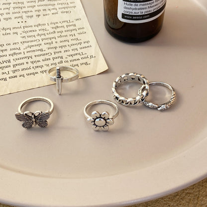 New Sword Flower Ring Set 5-piece