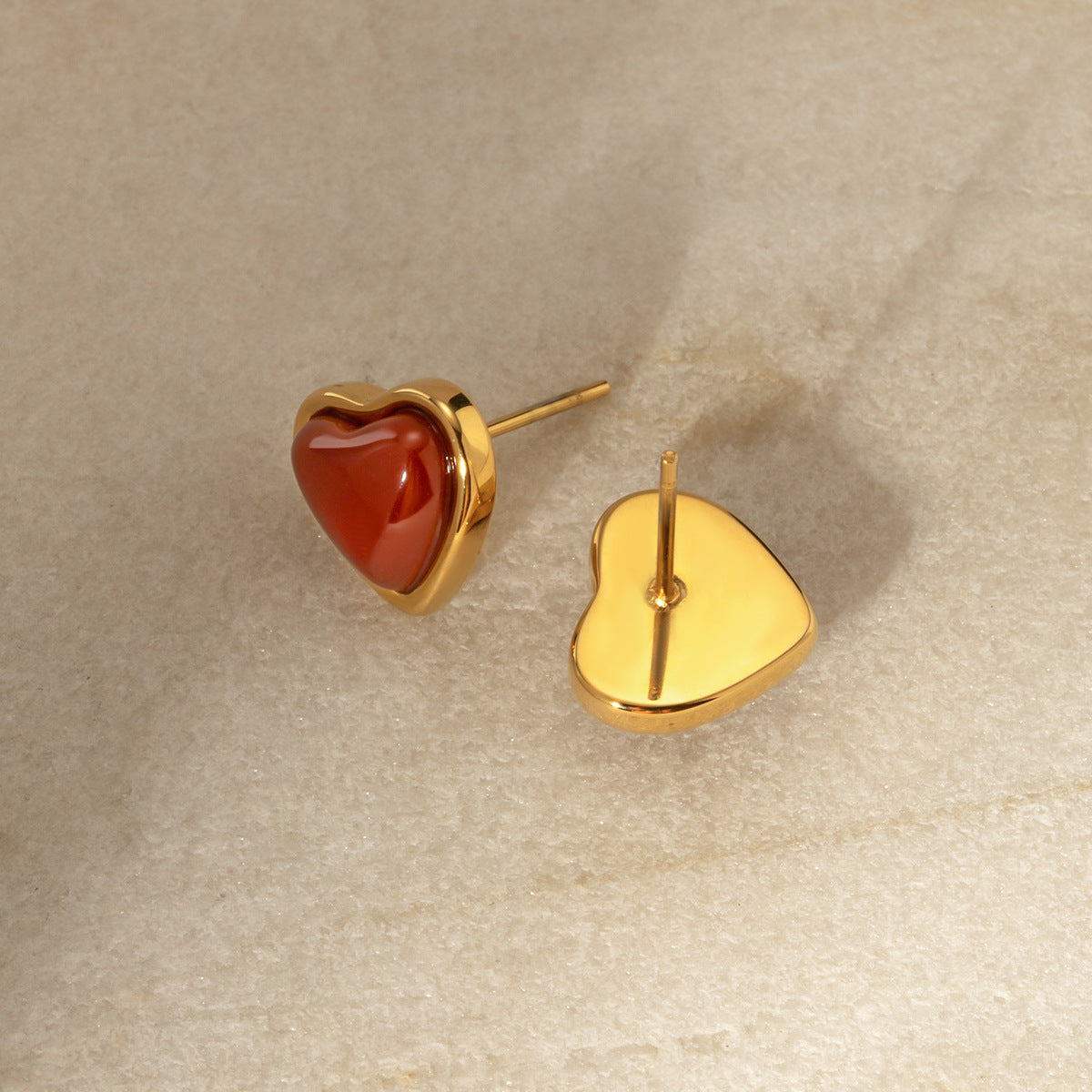 Red heart earrings