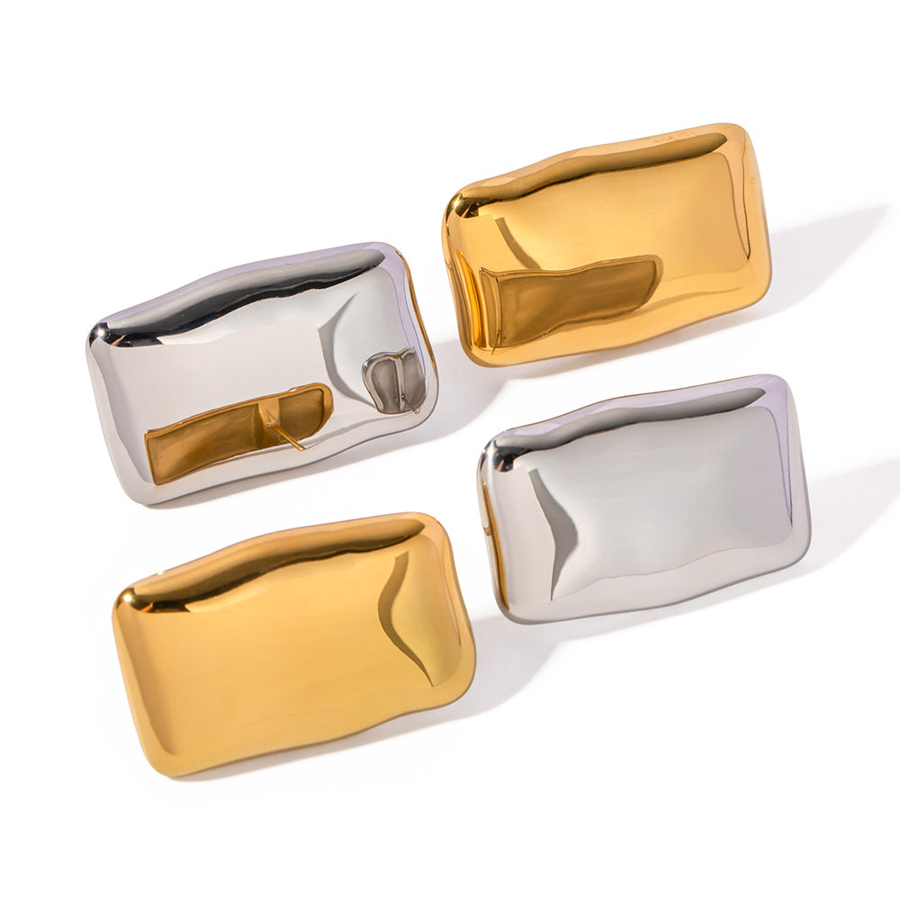 Luxury rectangular earrings