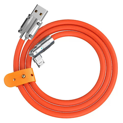 Zinc Alloy 180° Rotating USB Cable, 6A Fast Charge