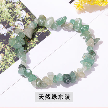 Colorful crystal gravel bracelet elastic