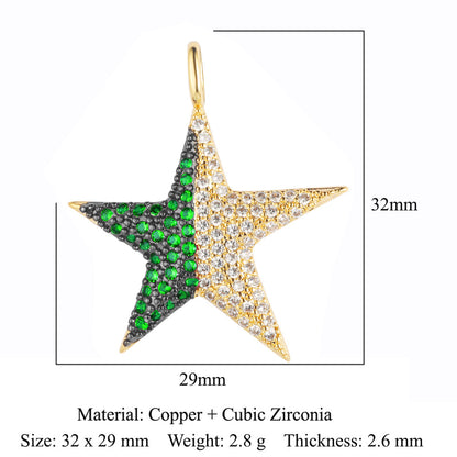 Flower Virgin Star Eye Copper Zircon Pendant