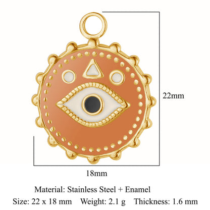 Dripping eyes French titanium steel pendant