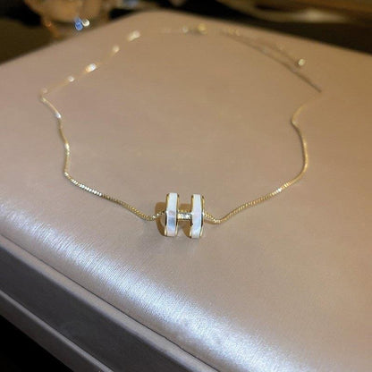 H letter necklace