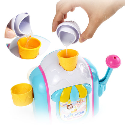 Children's Bath Ice Cream Bubble Machine Bath Play Toy Handheld Bubble Maker Ice Cream Machine