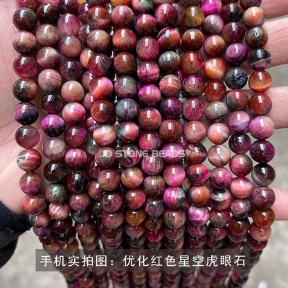 Starry sky tiger's eye stone loose beads