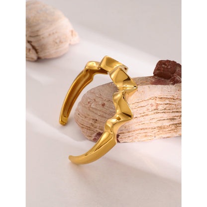 Coarse Wave Open Bracelet