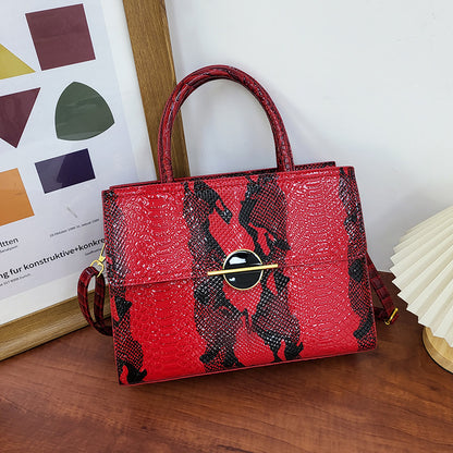 Popular PU snake pattern bag