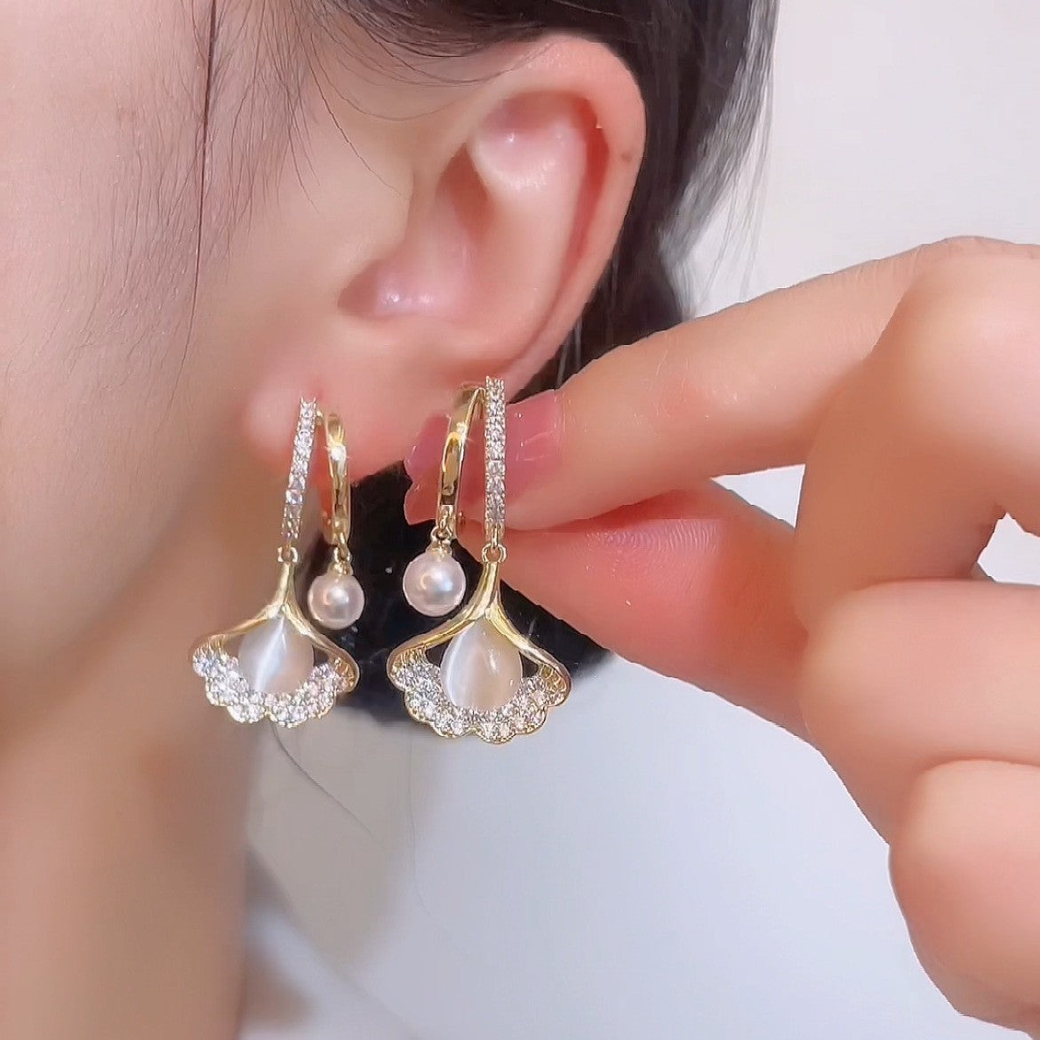 Ginkgo earrings for women