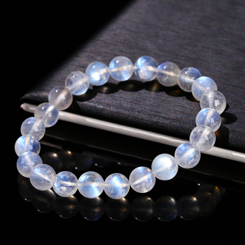 Pulsera de luz de luna azul natural 