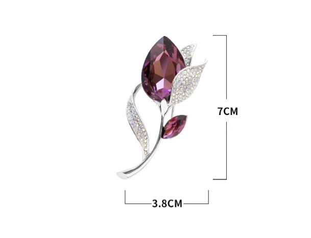 Temperament flower brooch