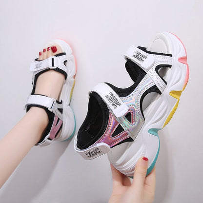 Rainbow soles sports sandals