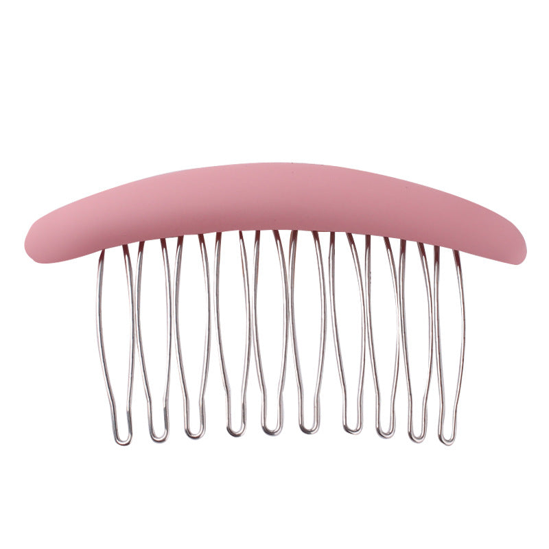 Frosted metal hair comb