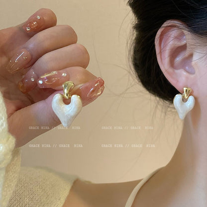 Pendientes de mujer con forma de gota de esmalte 