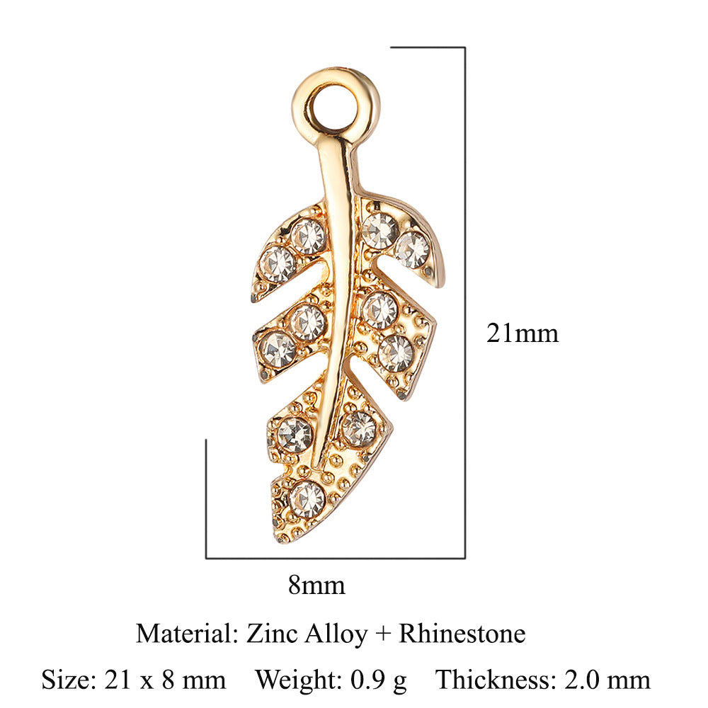 5 pcs/pack, eye snake cross, leaf alloy pendant.