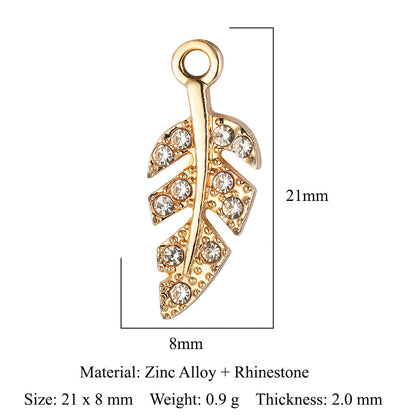 5 pcs/pack, eye snake cross, leaf alloy pendant.