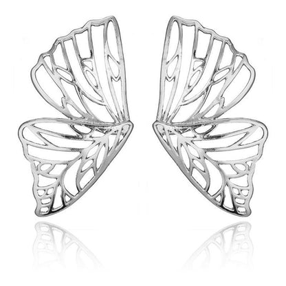 Hollow butterfly wing earrings