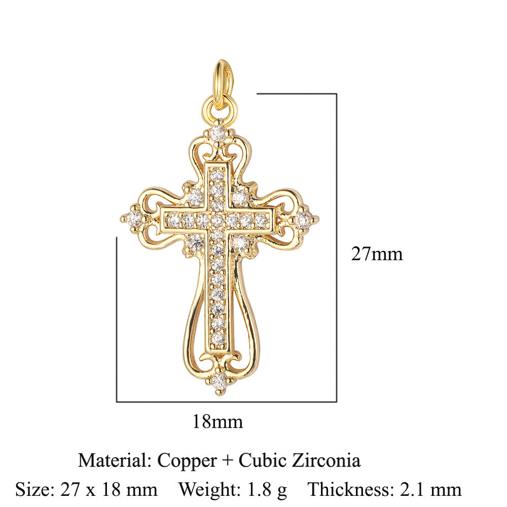 3 pcs/pack, crescent eye copper zircon dragonfly pendant.