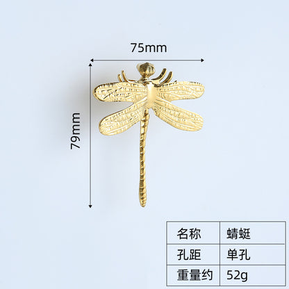 Wardrobe door angel brass handle