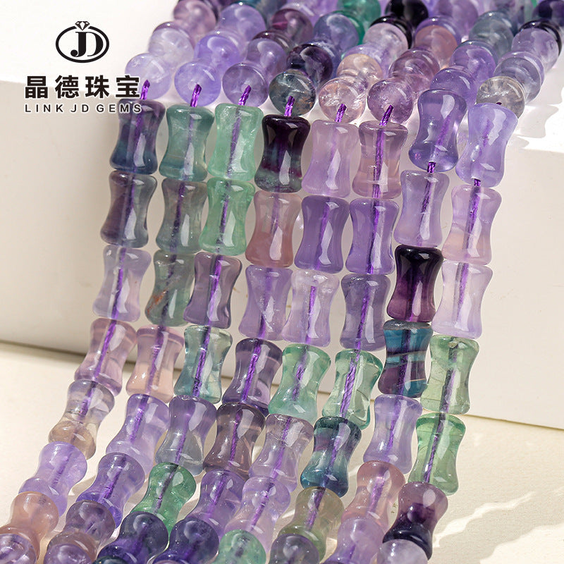 8 * 12 Natural Color Fluorite Bamboo Beads Loose Beads