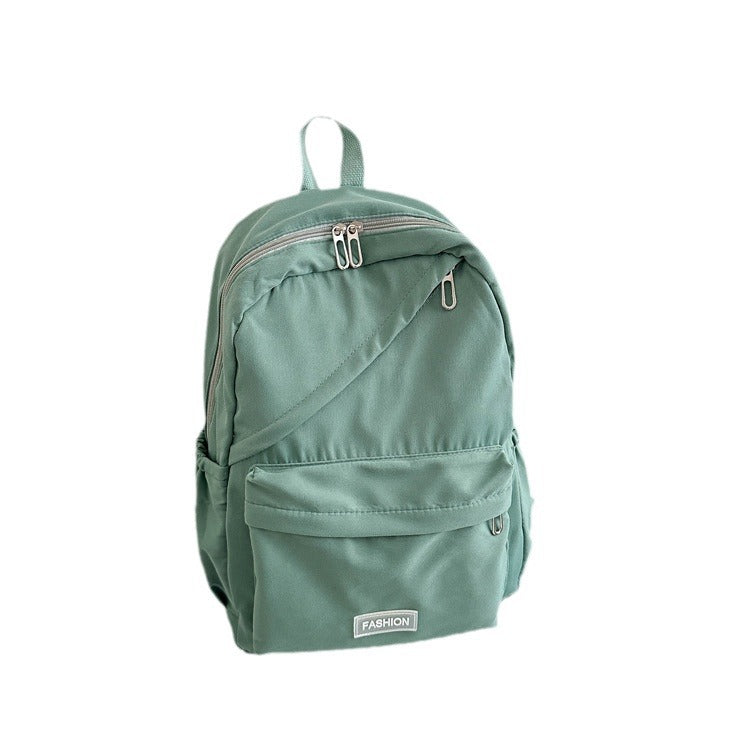 Korean version solid color schoolbag backpack