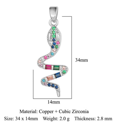 Unicorn love color zirconium copper micro-inlaid necklace pendant