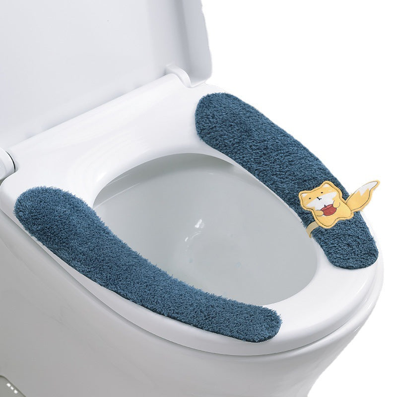 Fleece-Lined Waterproof Toilet Seat Cover