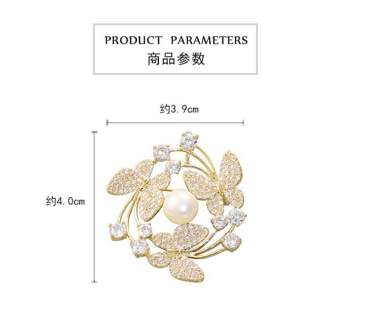 Butterfly Pearl Sweater Brooch