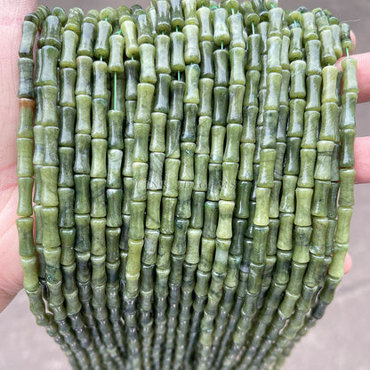 5 * 12Mm natural olivine bamboo beads loose beads