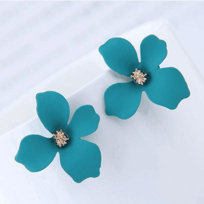 New flower earrings with Korean personality