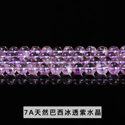 Amethyst loose beads crystal round beads hand work in progress