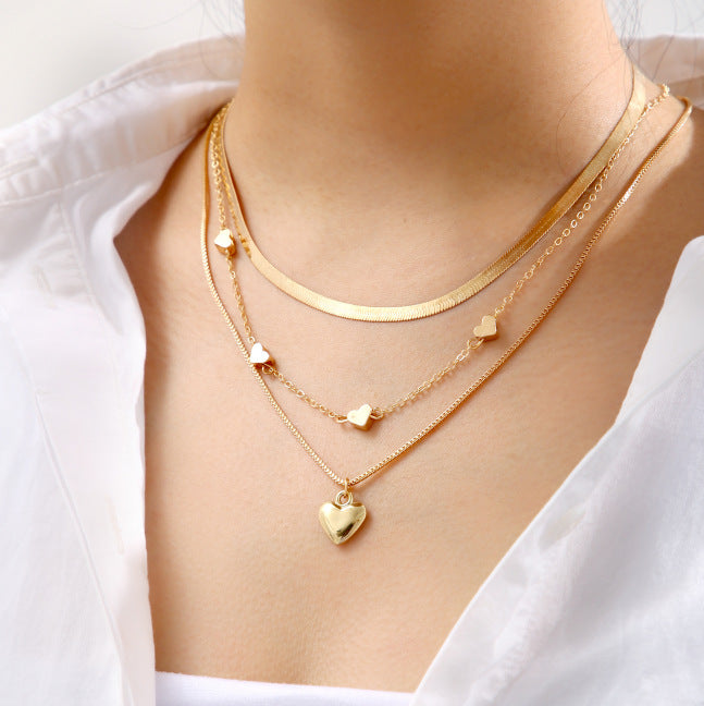 women's multi-layered clavicle necklace